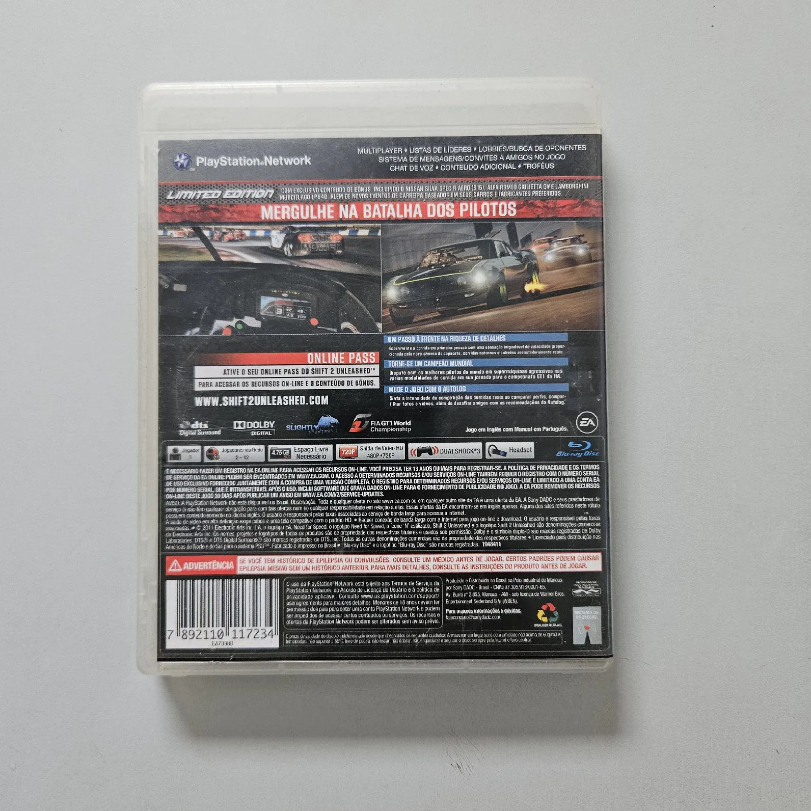 Need for Speed Shift 2 Unleashed Original Playstation 3 PS3 - Imagem 3