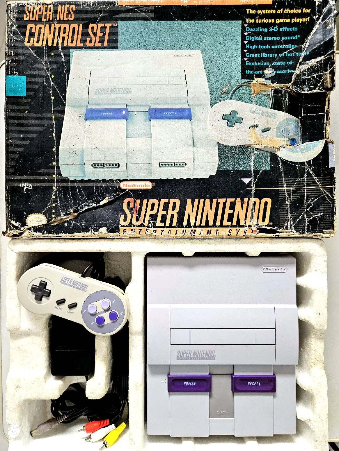 Console Super Nintendo Snes Original Na Caixa Cinza